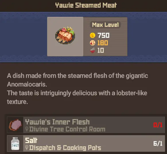 Yawie Steamed Meat boss dish